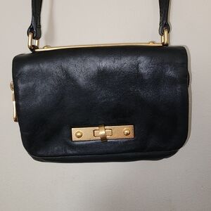 Marc Jacobs Mini Crossbody Shoulder Bag Purse Black Gold